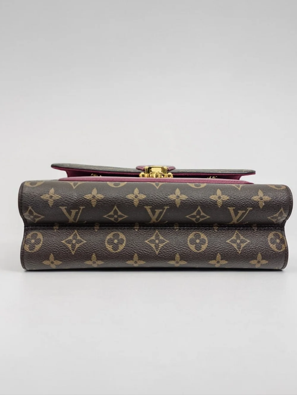 Louis Vuitton Victoire Monogram Chain Flap Bag Burgundy Purple Crossbody Bag